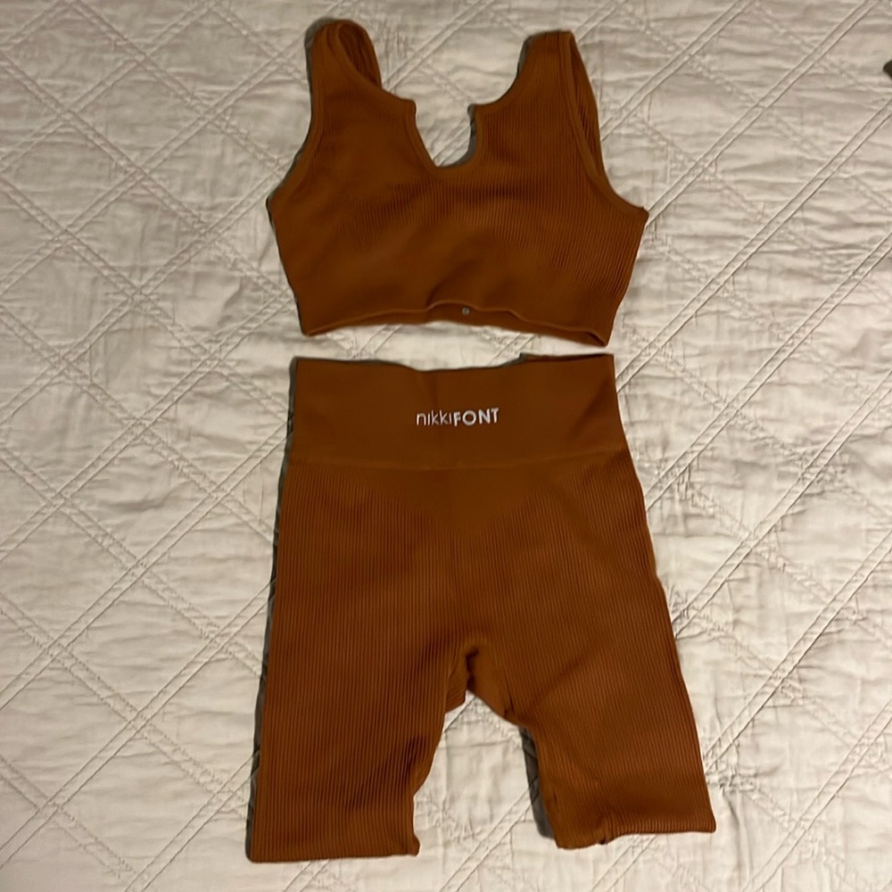 Nikki Font pants and top